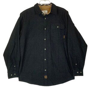 Legendary Whitetails Mens Buck Camp Flannel Shirt Black Long Sleeve Medium